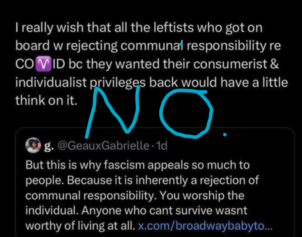 Screenshot of a tweet reading
