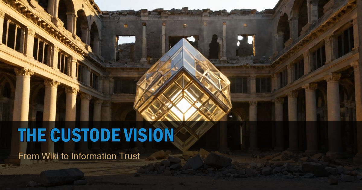 The Custode Vision: From Wiki to Information Trust