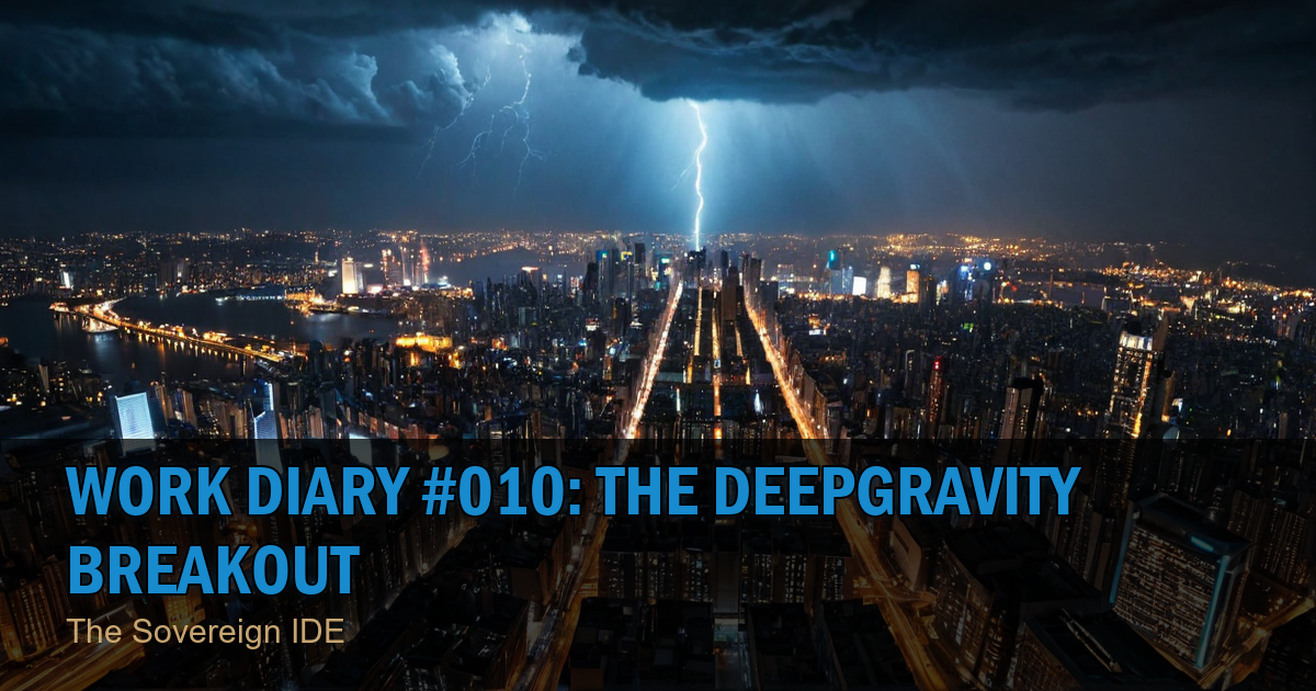 Work Diary #010: The DeepGravity Breakout