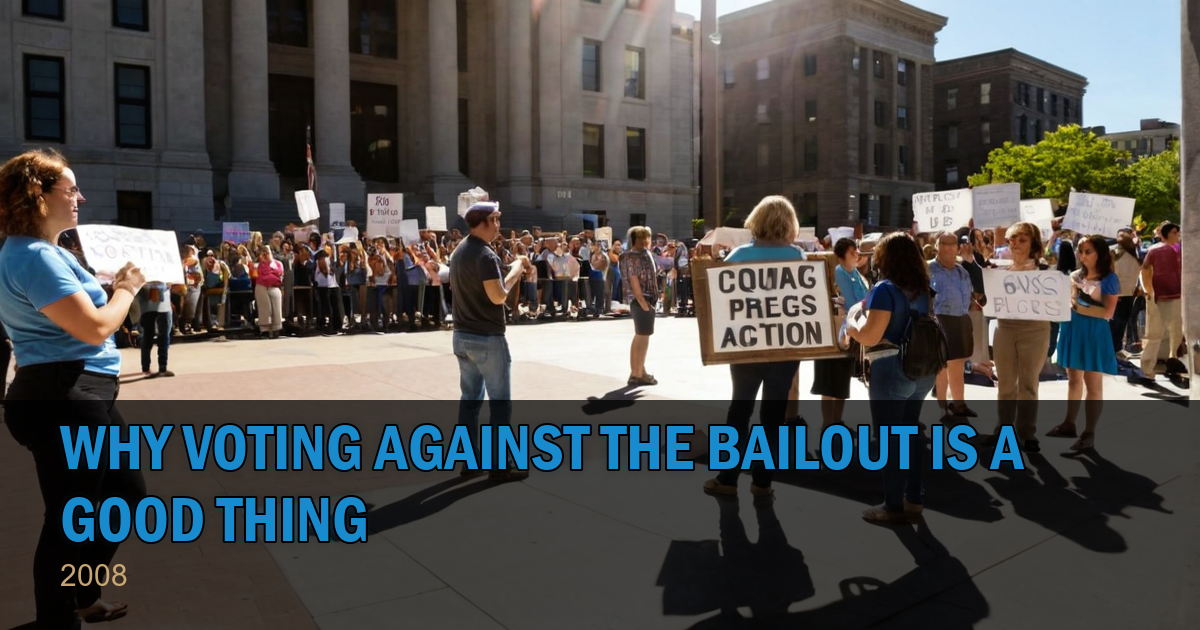 Why Voting Against The Bailout Is A Good Thing