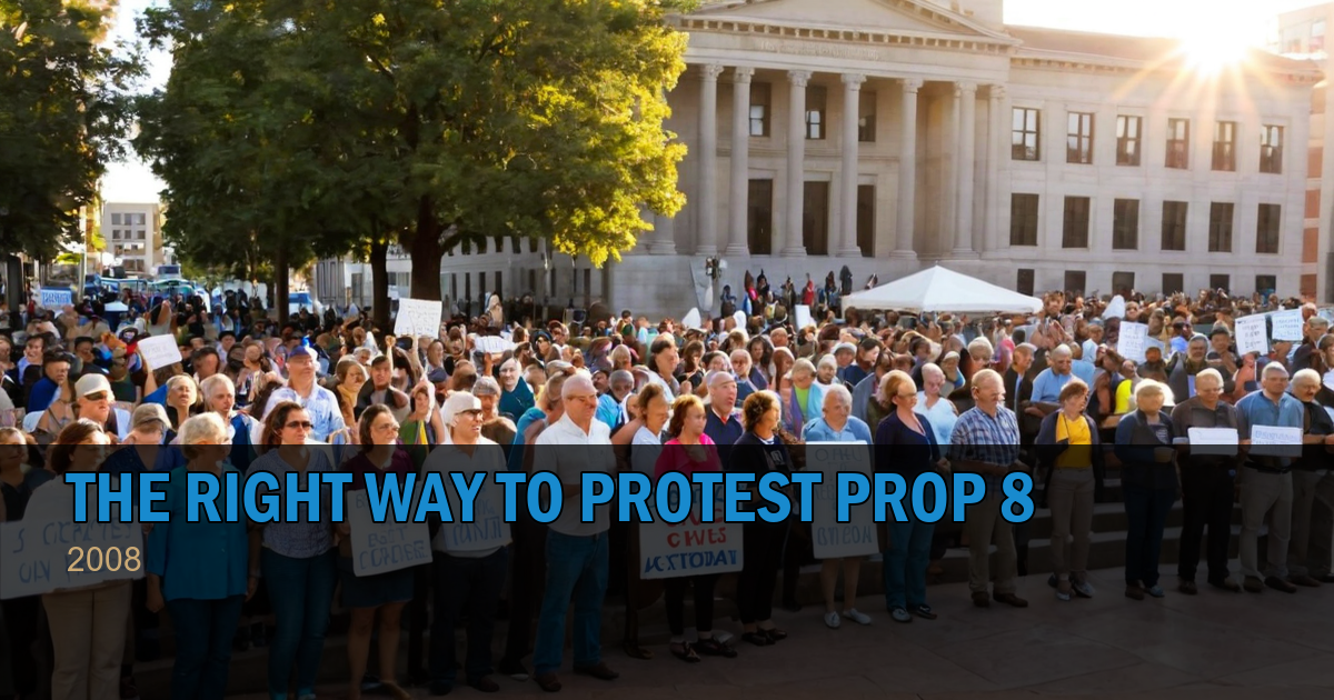 The RIGHT Way To Protest Prop 8