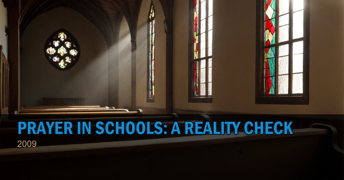 Prayer In Schools: A Reality Check
