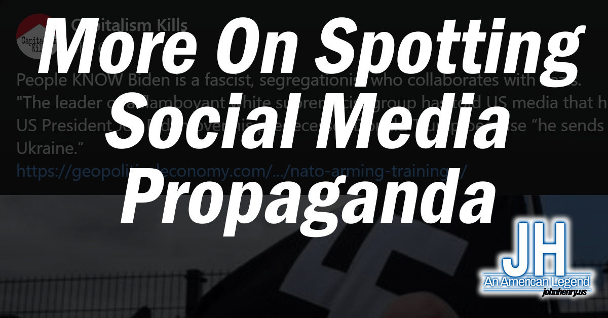 More On Spotting Social Media Disinformation